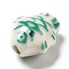 Handmade Printed Porcelain Beads PORC-F005-03F-3