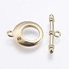 Brass Toggle Clasps KK-G333-14G-NF-1