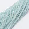 Natural Aquamarine Bead Strands G-P270-2mm-14-2