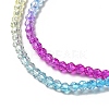 Transparent Gradient Color Glass Beads Strands GLAA-H021-01A-16-3