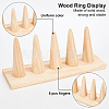Wood Ring Display Stands ODIS-WH0001-42-4