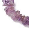 Natural Amethyst Chip Beaded Stretch Bracelets BJEW-JB11133-10-4