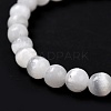 Natural Selenite Beaded Stretch Bracelets BJEW-F414-01A-02-4