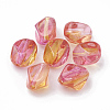Two Tone Transparent Spray Painted Acrylic Beads ACRP-T005-34A-1