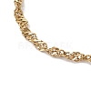 304 Stainless Steel Singapore Chain Slider Bracelet Making AJEW-JB01328-01-4