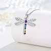 Dragonfly Alloy Rhinestone Pendant Necklaces & Dangle Earrings Sets FS-WGD83DF-01-4