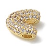 Brass Micro Pave Cubic Zirconia Beads LS-KK-P290-61G-V-2