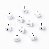 Letter Acrylic European Large Hole Beads X-OPDL-R050-10mm-I-2
