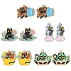 10Pcs 5 Styles Alloy Enamel Pandants FIND-YW0005-71-1
