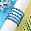 Synthetic Turquoise Jasper Bead Stretch Bracelets X-BJEW-K212-B-022-2