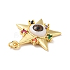 Brass Micro Pave Colorful Cubic Zirconia Pendants ZIRC-E006-05G-02-3
