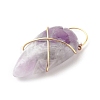 Natural Amethyst Pendants PALLOY-JF01357-3