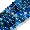 Natural Striped Agate/Banded Agate Beads Strands G-Z060-A01-A11-1
