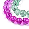 Baking Paint Transparent Glass Beads X-DGLA-M001-8mm-06-3