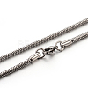304 Stainless Steel Snake Chain Necklaces X-STAS-M174-005P-2.4-1