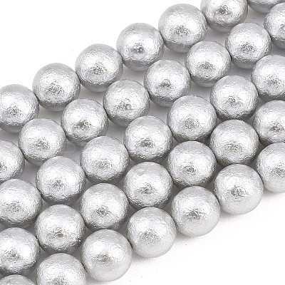 Wrinkle Textured Shell Pearl Beads Strands BSHE-E016-10mm-08-1