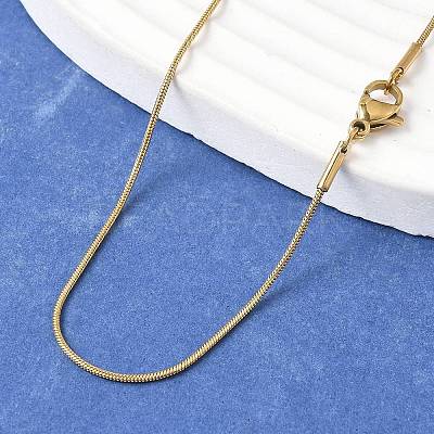 Ion Plating(IP) 304 Stainless Steel Snake Chains Necklaces STAS-F094-23G-1