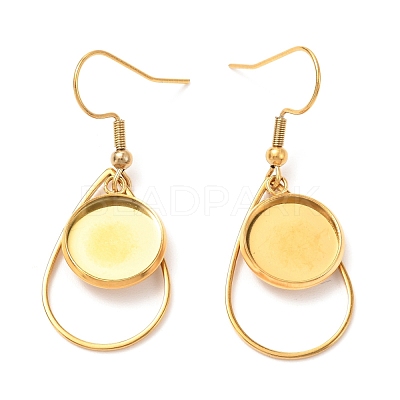 201 Stainless Steel Earring Hooks STAS-C030-15G-1