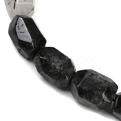 Natural Black Rutilated Quartz Beads Strands G-F796-C02-01-1