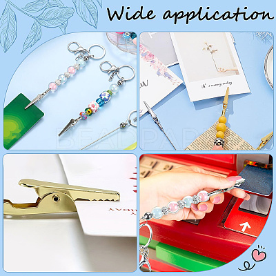 4Pcs Alloy Bracelet Tool Jewelry Helper Beadable Alligator Clips AJEW-SP0001-70-1