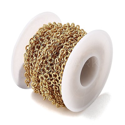 Brass Textured Oval Chains CHC-C014-23G-1