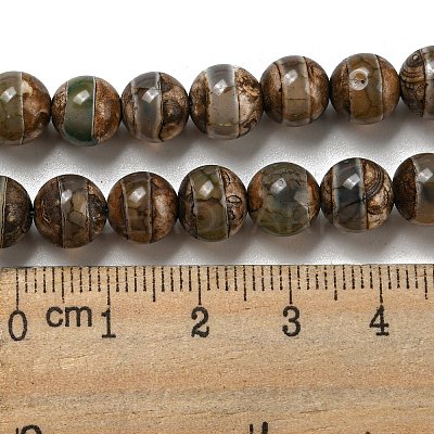 Tibetan Style dZi Beads Strands G-P526-D02-01-1