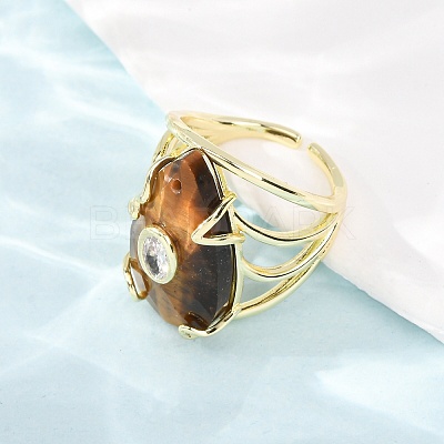 Natural Tiger Eye Cuff Rings GG-CBA5FCC-03G-04-1