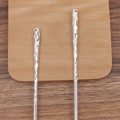 Alloy Hair Stick Findings PW-WG70408-01-1