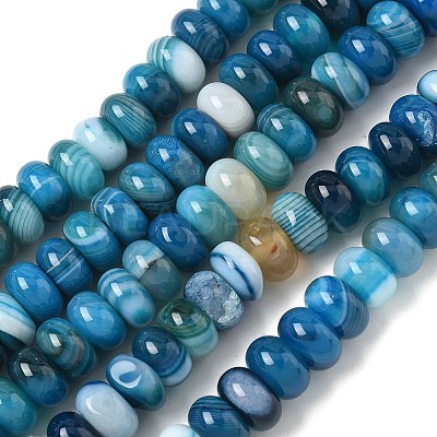 Natural Banded Agate Beads Strands G-F790-I01-01I-1
