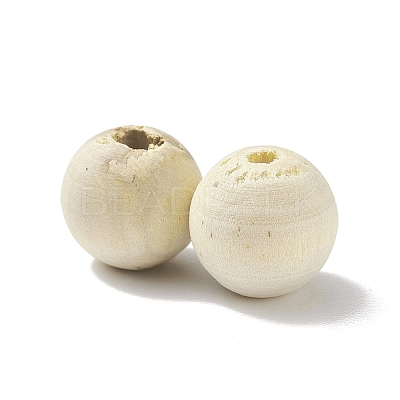 (Defective Closeout Sale: Spotted) Unfinished Natural Wood Beads LS-WOOD-XCP0001-57-1