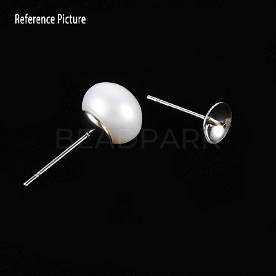 Half Drilled Natural Cultured Freshwater Pearl Beads PEAR-N020-06A-1