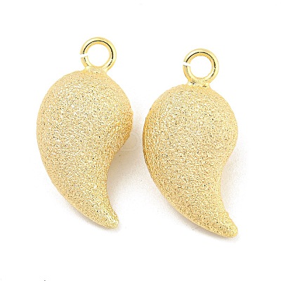 Brass Textured Pendants KK-P258-06G-1