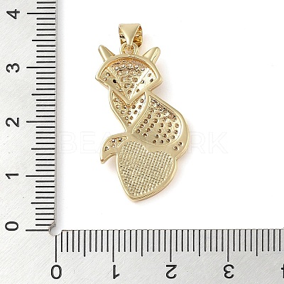 Brass Micro Pave Clear Cubic Zirconia Pendants KK-I712-56C-G-1