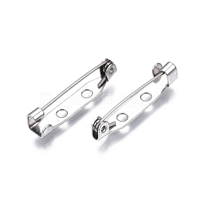 Tarnish Resistant 201 Stainless Steel Brooch Pin Back Safety Catch Bar Pins X-STAS-S117-021C-1