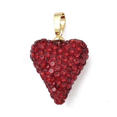 Brass Rhinestone Pendants KK-K293-48B-G-1