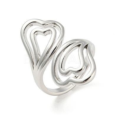 Brass Open Cuff Rings RJEW-I100-03P-1