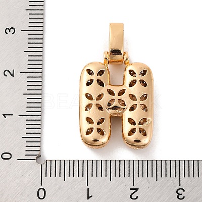 Brass Micro Pave Cubic Zirconia Pendants KK-C076-29H-G01-1