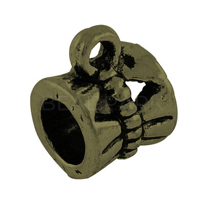 Tibetan Style Alloy Tube Bails X-TIBE-30047-AB-NR-1