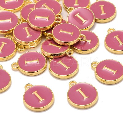 Golden Plated Alloy Enamel Charms ENAM-S118-08I-1