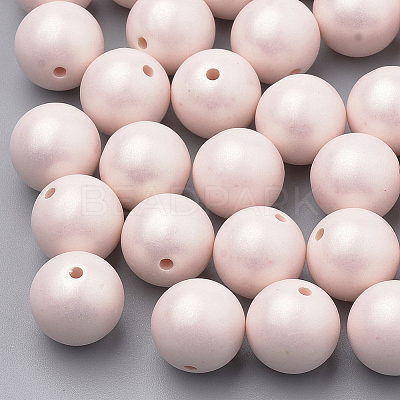 Spray Painted Style Acrylic Beads LS-MACR-T010-10mm-06-1