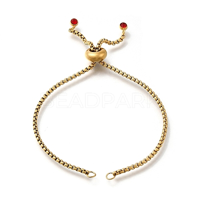Adjustable 304 Stainless Steel Slider Bracelet/Bolo Bracelets Making STAS-I153-03G-02-1