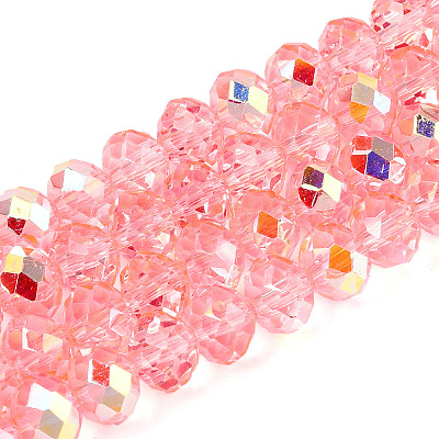 Transparent Glass Beads Strands EGLA-N016-8mm-09-1