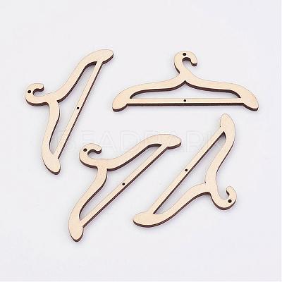 Undyed Wooden Pendant WOOD-K005-10-1