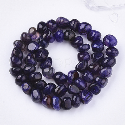 Natural Dragon Veins Agate Beads Strands G-S349-28D-1