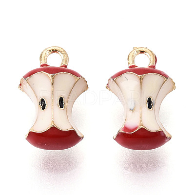Fruit Alloy Enamel Charms ENAM-N062-06D-1