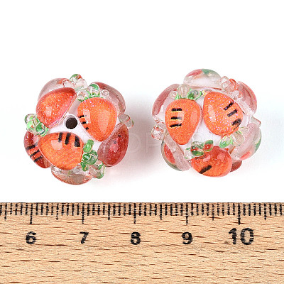 Fruit Round Resin Beads RESI-T059-03H-1