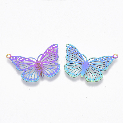 Ion Plating(IP) 304 Stainless Steel Filigree Pendants X-STAS-R102-06-1