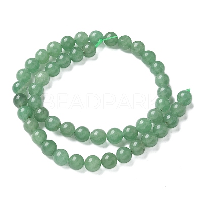 Natural Green Aventurine Round Beads Strands X-G-S150-8mm-1-1