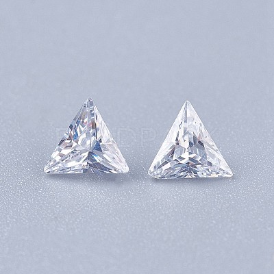 Cubic Zirconia Pointed Back Cabochons ZIRC-WH0001-A08-1