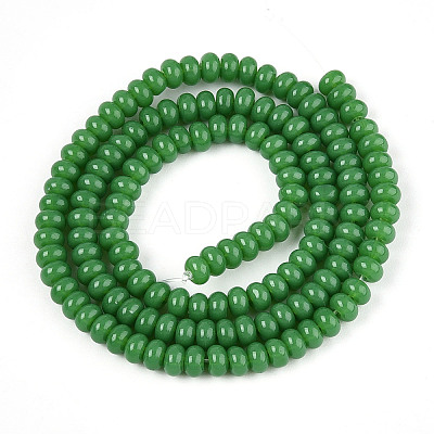 Opaque Spray Painted Glass Beads GLAA-ZX008-4mm-18T-1